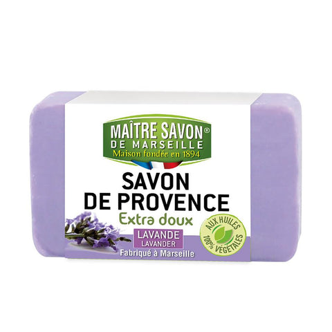 Maitre Savon de Provence สบู่ก้อนออร์แกนิค กลิ่นลาเวนเดอร์ Extra Soft Soap Lavender (100 g or 200 g) - Organic Pavilion