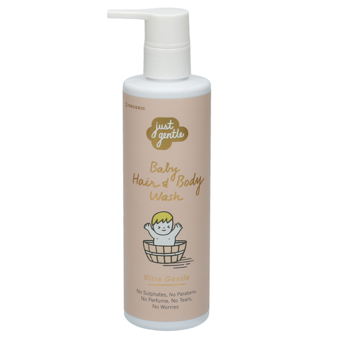 Just Gentle Baby Hair & Body Wash Lavender Essential Oil Scent (200ml) - Organic Pavilion