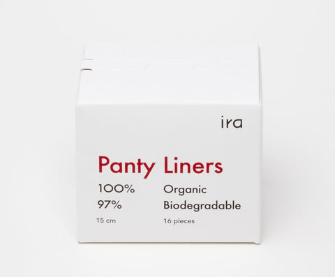Ira Concept ไอร่า แผ่นอนามัย แบบไม่มีปีก 15ซม. Biodegradable And Organic - Panty Liners 15cm. (16 pcs.) - Organic Pavilion