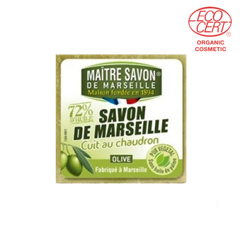 Maitre Savon de Marseille Cuit Au Chaudron Laundry Fabric Soap Olive (300gm) - Organic Pavilion