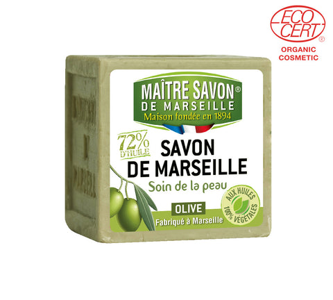 Maitre Savon de Marseille Cuit Au Chaudron Laundry Fabric Soap Olive (500gm) - Organic Pavilion