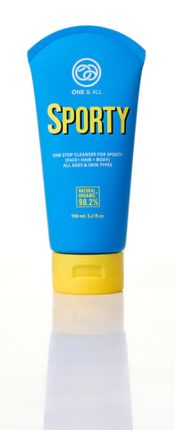 One & All Sporty One Stop Cleanser Face+Hair+Body (150ml) - Organic Pavilion