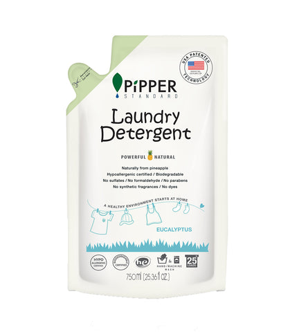Pipper Standard Refill Laundry Detergent Eucalyptus Scent (750ml) - Organic Pavilion