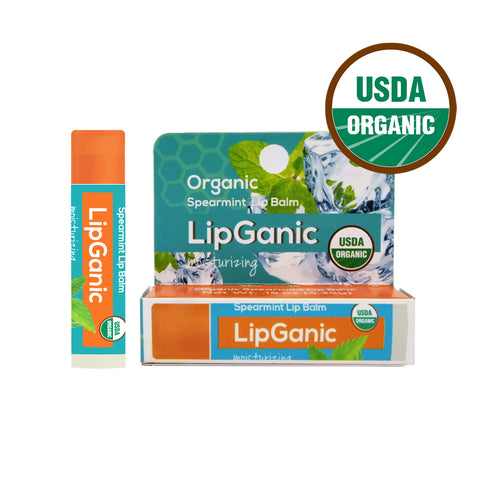 Lipganic Spearmint Organic Lip Balm (4.25g) - Organic Pavilion