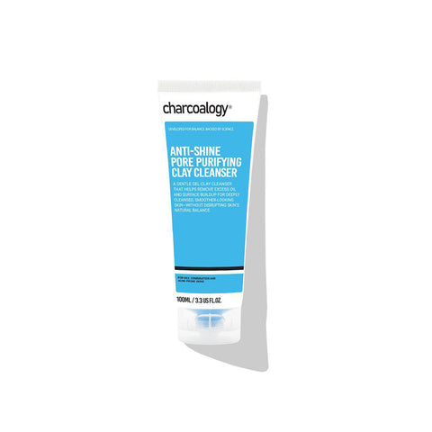 Charcoalogy Anti-Shine Pore Purifying Clay Cleanser (100ml) ชาร์โคโลจีโคลนล้างหน้าถ่านไม้ไผ่ - Organic Pavilion