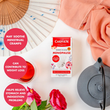 Carmien Menopause Rooibos Tea Blend with Raspberry Leaf คาร์เมียน เมโนพอส ชาสูตรสำหรับผู้หญิง (20 Tea bags x 50g) - Organic Pavilion