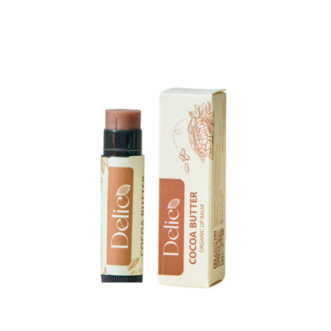 Delico Cocoa Butter Organic Lip Balm เดลิโก้ ลิปบาล์มออร์แกนิค โกโก้บัตเตอร์ (5 g) - Organic Pavilion