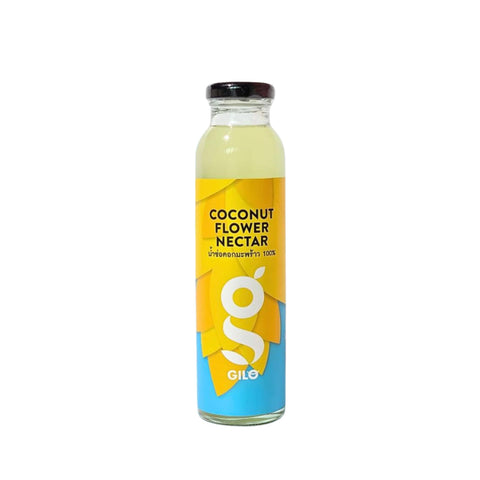 Gilo Coconut Flower Nectar จิโล่ น้ำช่อดอกมะพร้าว 100% ไม่ใส่น้ำตาล ไม่ใส่สารกันบูด ดัชนีน้ำตาลต่ำ (300 ml)