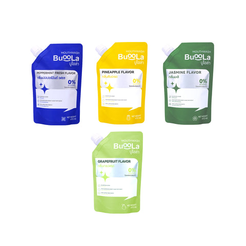 Buoola Mouthwash 0% Alcohol - Refill บูโอล่า น้ำยาบ้วนปาก 0% แอลกอฮอล์ ชนิดถุงเติม (410 ml) - Organic Pavilion