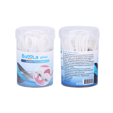 Buoola Dental Floss Picks บูโอล่า ไหมขัดฟันแบบด้ามจับ 50 ชิ้น (50 pcs) - Organic Pavilion