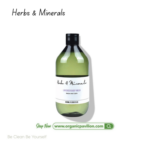 Herbs & Minerals Lavender Body Wash (400ml) เฮิร์บแอนด์มิเนรอล สบู่เหลวลาเวนเดอร์ - Organic Pavilion