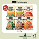 De La Lita Whole Wheat Chips (30 g) เดอลาลิต้า โฮลวีตชิปส์ ขนมอบกรอบโฮลวีต แคลต่ำ โปรตีน 4ก. 30g - Organic Pavilion