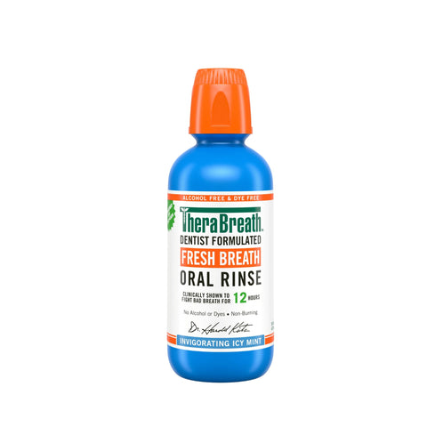 TheraBreath Fresh Breath Oral Rinse - Invigorating Icy Mint (473 ml) เธอร์ร่าเบรธ น้ำยาบ้วนปาก สูตรเย็นสดชื่น - Organic Pavilion
