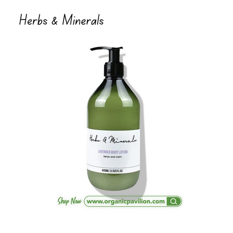 Herbs & Minerals Lavender Body Lotion (400ml) เฮิร์บแอนด์มิเนรอล โลชั่นทาผิวกายลาเวนเดอร์ - Organic Pavilion