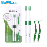 Buoola Orthodontic Toothbrush With Interdental Brush บูโอล่า แปรงสีฟันสำหรับคนจัดฟัน พร้อมแปรงขัดซอกฟัน - Organic Pavilion