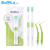 Buoola Orthodontic Toothbrush With Interdental Brush บูโอล่า แปรงสีฟันสำหรับคนจัดฟัน พร้อมแปรงขัดซอกฟัน - Organic Pavilion