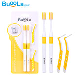 Buoola Orthodontic Toothbrush With Interdental Brush บูโอล่า แปรงสีฟันสำหรับคนจัดฟัน พร้อมแปรงขัดซอกฟัน - Organic Pavilion