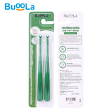 Buoola One Tuft Brush บูโอล่า แปรงสีฟันกระจุกเดียว (หัวแปรงปลายบานและปลายแหลม) เซท 2 ด้าม (Set 2 pcs) - Organic Pavilion