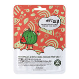 ESFOLIO เอสโฟลิโอ แผ่นมาส์กหน้า สูตรสารสกัดจากแตงโมและใบวิชฮาเซล Pure Skin Watermelon & Witch Hazel Essence Mask Sheet (1 pc x 25 ml) - Organic Pavilion