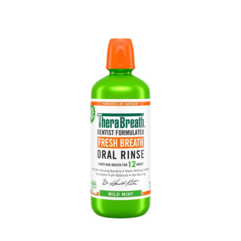 TheraBreath Fresh Breath Oral Rinse - Mild Mint (473ml) เธอร์ร่าเบรธ น้ำยาบ้วนปากสูตรดั้งเดิม กลิ่นมิ้นต์ - Organic Pavilion
