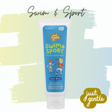 Just Gentle Swim & Sports Shampoo & Body Wash - Cotton Bloom (45 ml / 180 ml) เจลสระผม & อาบน้ำ หลังเล่นกีฬา สำหรับเด็ก - Organic Pavilion