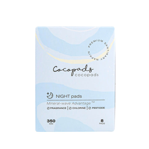 Cocopads Sanitary Pad Night 35cm โคโค่แพดซ์ ผ้าอนามัย แบบกลางคืน 35ซม. (8pcs) - Organic Pavilion
