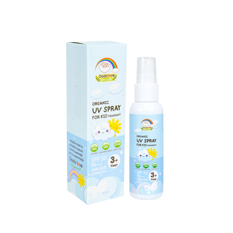 Dodolove Organic UV Sunscreen Spray SPF50 PA+++ ดูดูเลิฟ ออร์แกนิค สเปรย์กันแดด สูตรออแกนิค สำหรับเด็กอายุ 3 ปีขึ้นไป (45ml) - Organic Pavilion