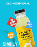 Gilo Coconut Flower Nectar จิโล่ น้ำช่อดอกมะพร้าว 100% ไม่ใส่น้ำตาล ไม่ใส่สารกันบูด ดัชนีน้ำตาลต่ำ (300 ml)