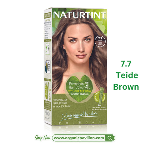 Naturtint ผลิตภัณฑ์เปลี่ยนสีผม - 7.7 (Teide Brown / สีน้ำตาลคาราเมล) Permanent Hair Colour Gel (170 ml) - Organic Pavilion