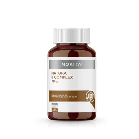 Mortiw Natura B Complex 70mg. Dietary Supplement Product หมอทิว เนเชอร่า บี คอมเพล็กซ์ อาหารเสริมวิตามินบีรวม (30 Capsules) - Organic Pavilion