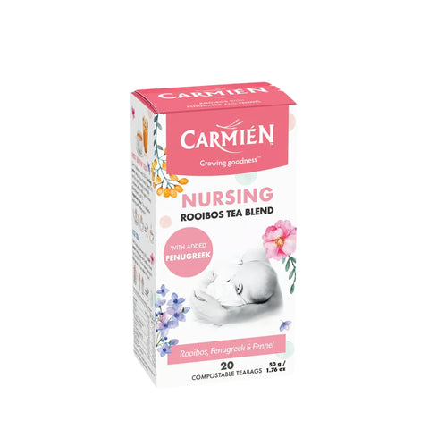 Carmien Nursing Rooibos Tea with Fenugreek & Fennel คาร์เมียน เนิสซิ่ง ชาสูตรพิเศษ สำหรับคุณแม่ (20 Tea bags x 50g )