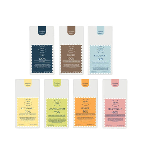 CACAO1985 Craft Chocolate Bar คาเคา1985 ช็อคโกแลตบาร์ คีโต วีแกน เจทานได้ (50 g) - Organic Pavilion