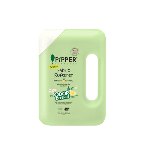 Pipper Standard Fabric Softener Odor Defense - Lemon Soda Scent พิพเพอร์ สแตนดาร์ด ผลิตภัณฑ์ปรับผ้านุ่ม แบบขวด สูตรลดกลิ่นอับ กลิ่นเลม่อนโซดา (900 ml) - Organic Pavilion