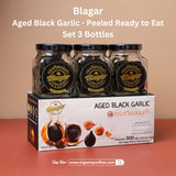 BLAGAR Aged Black Garlic - 3 Bottles Peeled Ready to Eat (100g x 3Pcs) บลาก้า กระเทียมบ่มดำแกะเปลือกพร้อมทาน เซ็ท 3 กระปุก Aromdee Farm - Organic Pavilion