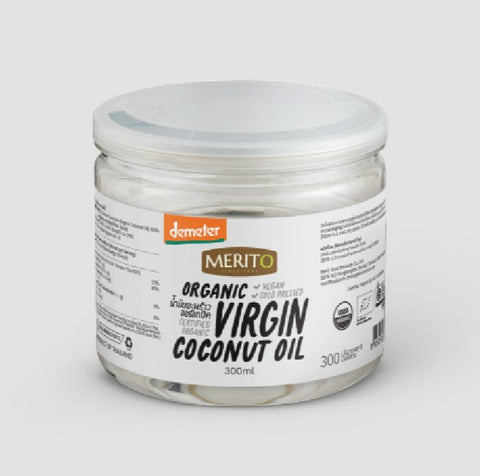 MeritO Organic Virgin Coconut Oil (300ml) เมอร์ริโต้ น้ำมันมะพร้าวออร์แกนิค