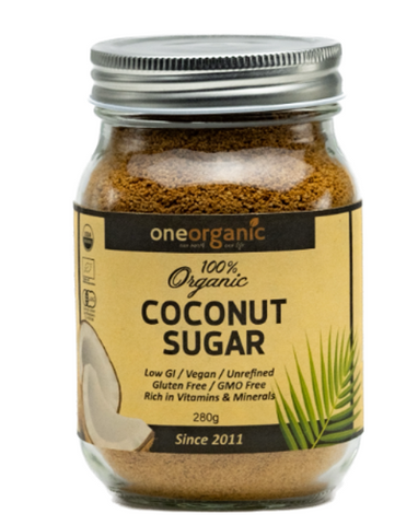 One Organic วัน ออร์แกนิค น้ำตาลมะพร้าวออร์แกนิค Coconut Sugar (280 g) - Organic Pavilion