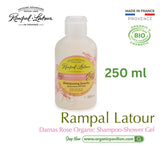 Rampal Latour Savon de Marseille รอมปาล ลาตัวร์ ชาวเวอร์-แชมพู โรซออร์แกนิค BIO Shampoo-Shower Gel Damas Rose (250ml,1000ml) - Organic Pavilion
