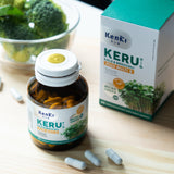 Kenki Keru Microgreen Capsule of Broccoli, Kale +Vitamin B  เก็นคิ เคอิรุ แคปซูลผงไมโครกรีนเคลและบร็อคโคลี่ ผสมวิตามินบี (60 Capsules)