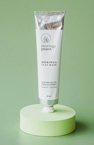 Moringa Project โคลนพอกหน้ามะรุม Moringa Clay Mask (80 ml) - Organic Pavilion