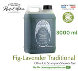 Rampal Latour Savon de Marseille รอมปาล ลาตัวร์ ชาวเวอร์-แชมพู ฟิก ลาเวนเดอร์ Original Shampoo-Shower Gel with Olive Oil Fig-Lavender (250 ml, 1000 ml or 5000 ml) - Organic Pavilion