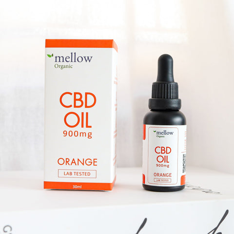 Mellow Organic Premium CBD Oil Drops - Orange น้ำมัน CBD 900 มิลลิกรัม - รสส้ม (30 ml) - Organic Pavilion