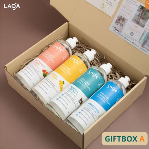 LAGA Gift Set Box ลาก้า เซ็ทของขวัญ ผลิตภัณฑ์ทำความสะอาดบ้าน (1 Set)