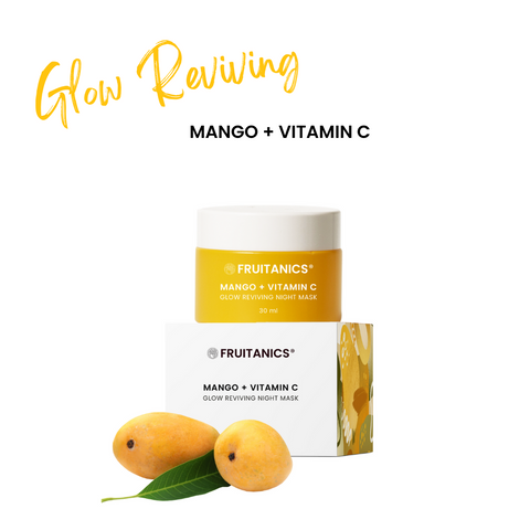 Fruitanics Mango Plus Vitamin C Glow Reviving Night Mask (50 ml) ฟรุ๊ตทานิกซ์ ไนท์มาส์ก สูตรมะม่วง+วิตามินซี 50ml - Organic Pavilion