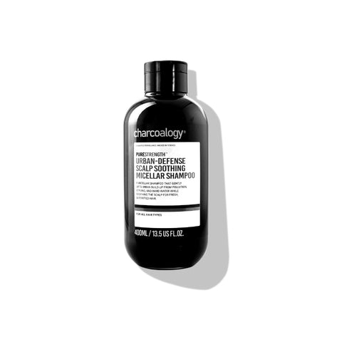 Charcoalogy ชาร์โคโลจีแชมพูถ่านไม้ไผ่ สูตรปกป้องผมจากมลภาวะ Urban Defense Scalp Soothing Micellar Shampoo (400ml) - Organic Pavilion