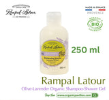 Rampal Latour Savon de Marseille รอมปาล ลาตัวร์ ชาวเวอร์-แชมพู โอลีฟ-ลาเวนเดอร์ BIO Shampoo-Shower Gel Olive-Lavender (250ml,1000ml) - Organic Pavilion