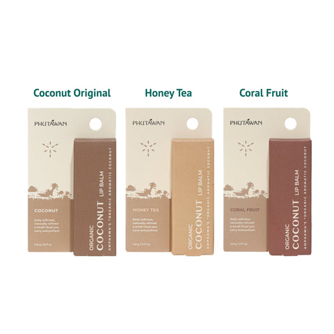 Phutawan Organic Coconut Lip Balm (4.8g) ภูตะวัน ลิปบาล์มจากมะพร้าว ลิปบาล์มสูตรออแกนิค