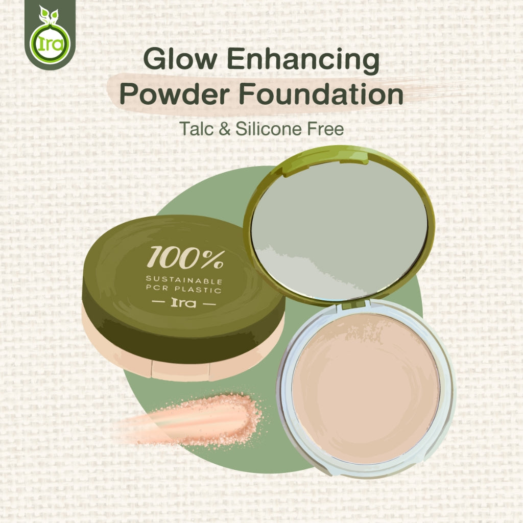 Ira แป้งพัฟสูตรธรรมชาติ สำหรับผิวมันเป็นสิว Glow Enhancing Powder Foun ...