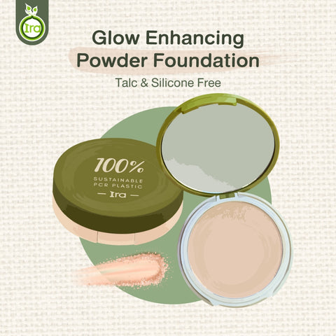 Ira Glow Enhancing Powder Foundation : Dry Skin (10 g) ไอรา แป้งพัฟสูตรธรรมชาติ สำหรับผิวแห้ง (10 ก.) - Organic Pavilion