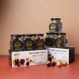 BLAGAR Aged Black Garlic - 3 Bottles Peeled Ready to Eat (100g x 3Pcs) บลาก้า กระเทียมบ่มดำแกะเปลือกพร้อมทาน เซ็ท 3 กระปุก Aromdee Farm - Organic Pavilion