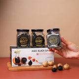 BLAGAR Aged Black Garlic - 3 Bottles Peeled Ready to Eat (100g x 3Pcs) บลาก้า กระเทียมบ่มดำแกะเปลือกพร้อมทาน เซ็ท 3 กระปุก Aromdee Farm - Organic Pavilion